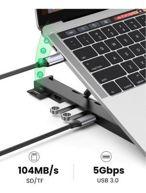 Base Ugreen Soporte Plegable Laptop 5 En 1 Usb-c Hdmi Sd/tf_6