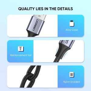 Cable Usb C A Usb A Ugreen Carga Rápida 3a Qc 3.0 480mbps 1m_6