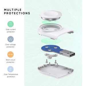 Ugreen Cargador Inalámbrico Usb Para Apple Watch Mfi Blanco_5