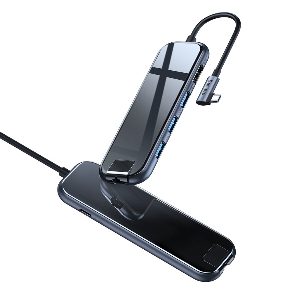 Hub Usb C 6 en 1 Baseus Hdmi 4k Rj45 3x Usb 3.0 60W Pd Usb C_1