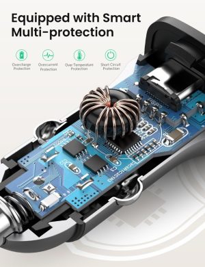 Ugreen Cargador Carga Rápida De Auto Usb C Qc 3.0 Y Pd 20w_4