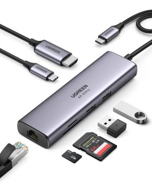 Hub 7 En 1 Usb C Ugreen Usb 3.0 Ethernet Hdmi 4k 100 W Sd/tf_0
