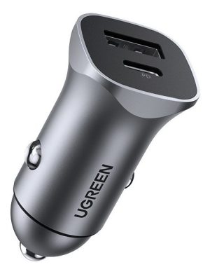 Ugreen Cargador Carga Rápida De Auto Usb C Qc 3.0 Y Pd 20w_0