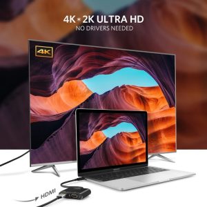 Adaptador Ugreen Usb C A Hdmi 4k + Vga Con Power Delivery_4