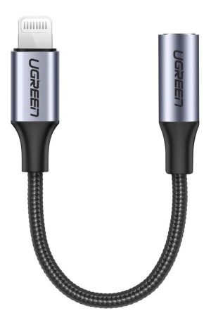 Cable Ugreen Lightning A Jack 3.5mm Aux M-f Trenzado 10cm_0