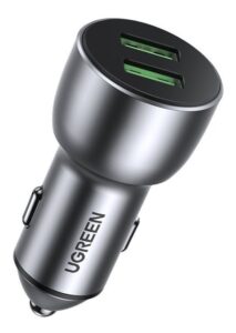 Cargador Carga Rápida De Auto Ugreen Usb Dual Qc 3.0 36w_0