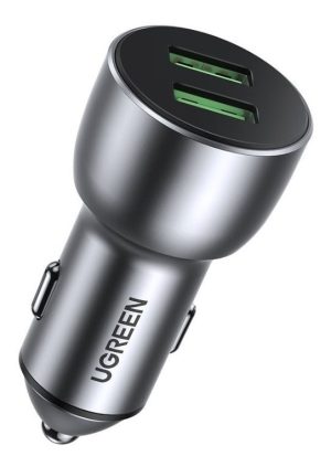 Cargador Carga Rápida De Auto Ugreen Usb Dual Qc 3.0 36w_0