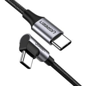Cable Usb C Ugreen Carga Rápida En L Ángulo 90° 60 Watts 2m_0