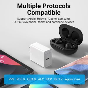 Cargador Carga Rápida 20W Vention USB C Para Iphone Samsung_5