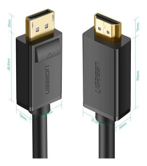 Cable De Video Ugreen Displayport A Hdmi 4k Uhd 2.25 Gbps 2m_1