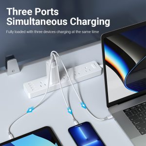 Cargador De Pared 65W Carga Rápida GaN Vention 2 Usb C 1 Usb_6