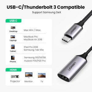 Cable Adaptador Usb C A Hdmi Ugreen 4k A 60hz Thunderbolt 3_5