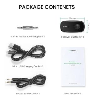 Ugreen Adaptador Transmisor Audio Bluetooth 5.0 Aux 3.5mm_6