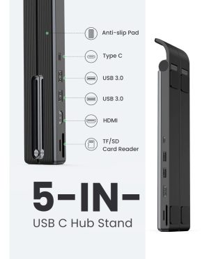 Base Ugreen Soporte Plegable Laptop 5 En 1 Usb-c Hdmi Sd/tf_2