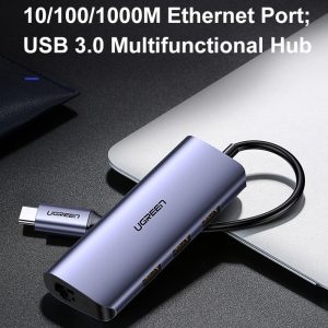 Hub 5 En 1 Usb C Ugreen 3x Usb 3.0 1x Rj45 1x Usb C Pd 100 W_2