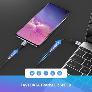 Cable Usb C Ugreen Carga Rápida 3a 60 W 480 Mbps Trenzado 1m_3