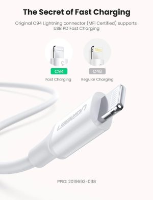 Ugreen Cargador Usb C Carga Rápida 18w Y Cable Lightning Mfi_5