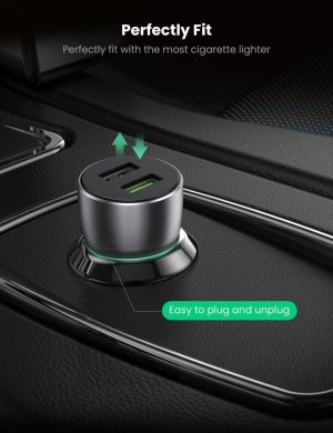Cargador Carga Rápida De Auto Ugreen Usb Dual Qc 3.0 36w_3