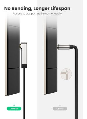 Cable Audio Aux Ugreen Jack 3.5mm 3.5mm Estereo Angulo Recto_1