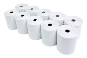 Caja 50 Piezas Papel Rollo Térmico 80x70 Mm Centro Panal_6