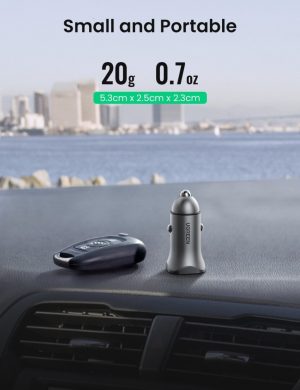 Ugreen Cargador Carga Rápida De Auto Usb C Qc 3.0 Y Pd 20w_5