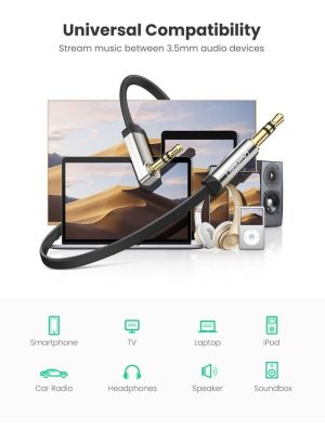 Cable Audio Aux Ugreen Jack 3.5mm 3.5mm Estereo Angulo Recto_3