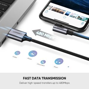 Cable Carga Rápida Ugreen Usb A Lightning Para iPhone En L_3