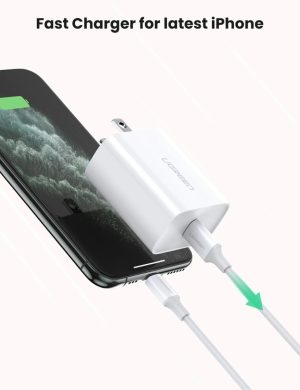 Ugreen Cargador Usb C Carga Rápida 18w Y Cable Lightning Mfi_1