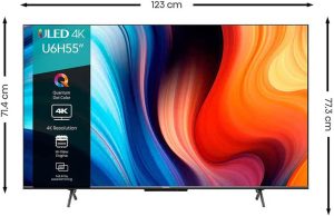 Smart Tv Hisense 55u6h Uled Qhd 55 Pulgadas Google Tv 60 Hz_3