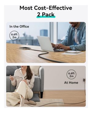 Cable Usb C 240w Turbo Carga Rápida Iniu 2m Para Mac Samsung_6