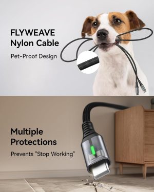 Cable Usb C 240w Turbo Carga Rápida Iniu 2m Para Mac Samsung_4